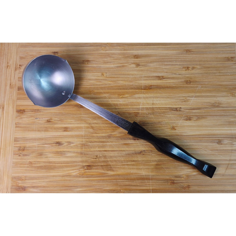 Cutco 17 JH Ladle Stainless Steel Gravy Soup Spoon Brown Handle USA Vintage Used